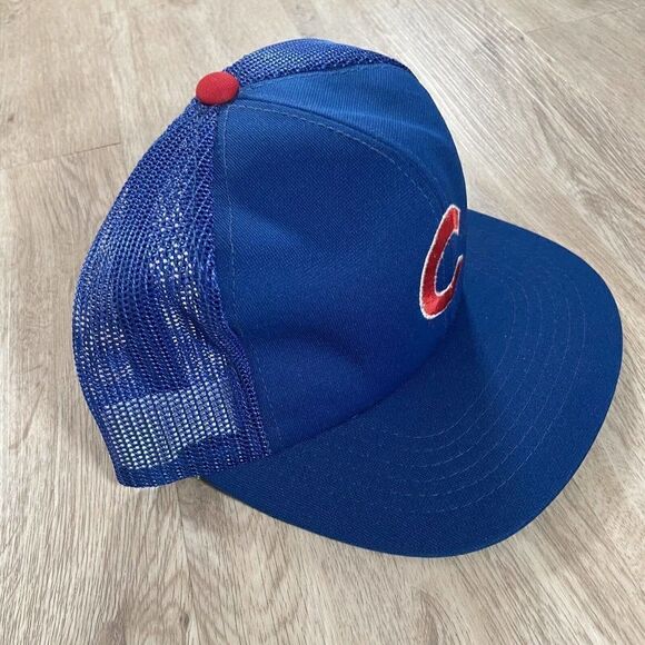 Vintage Gross Cap Chicago Cubs Snapback Hat MLB Baseball Blue Red Cap‎ - Picture 7 of 8